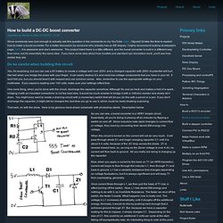 How to build a DC-DC boost converter