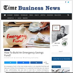 How To Build An Emergency Savings Fund?