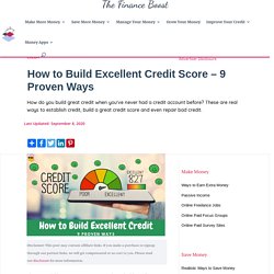 How to Build Excellent Credit Score as a Young Adult - The Finance Boost