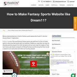 Build Your Own Fantasy Sports Website At SynarionIT Solutions