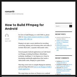 How to Build FFmpeg for Android – roman10