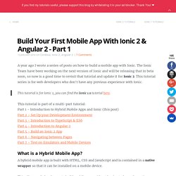 Build Your First Mobile App With Ionic 2 & Angular 2 - Part 1