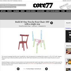 Build It! One Two by Four Chair: DIY with a single 2x4