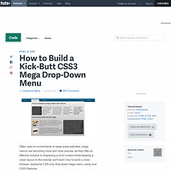 How to Build a Kick-Butt CSS3 Mega Drop-Down Menu