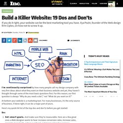 Build a Killer Website: 19 Dos and Don'ts