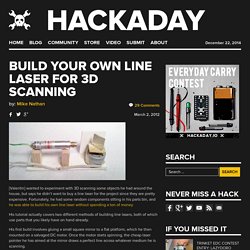 Build your own line laser for 3D scanning