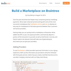 Build a Marketplace on Braintree