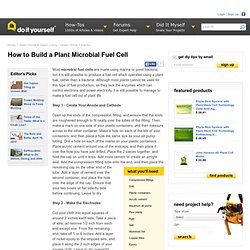 How to Build a Plant Microbial Fuel Cell