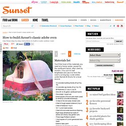 Project: Sunset's classic adobe oven