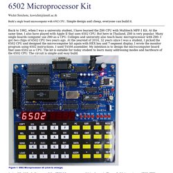 Build your own 6502 Microprocessor Kit