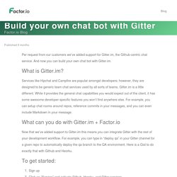 Build your own chat bot with Gitter