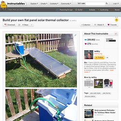 Build your own flat panel solar thermal collector