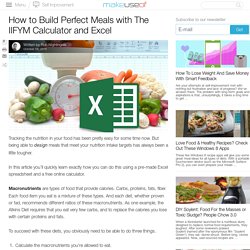 How to Build Perfect Meals with The IIFYM Calculator and Excel