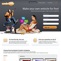 Personal website - Webnode