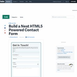 Build a Neat HTML5 Powered Contact Form