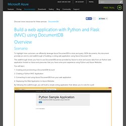 Build a web app with Python and Flask using DocumentDB