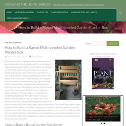 How to Build a Raised Garden Box Planter