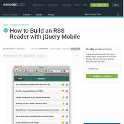 How to Build an RSS Reader with jQuery Mobile