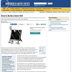 HOW TO BUILD - AND USE! - A SOLAR STILL