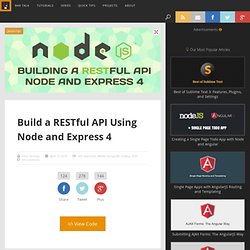 Build a RESTful API Using Node and Express 4