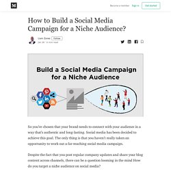 How to Build a Social Media Campaign for a Niche Audience?