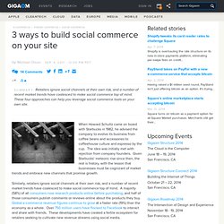 3 ways to build social commerce on your site