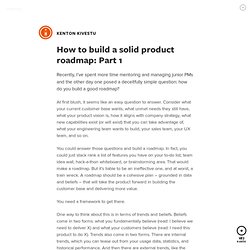 How to build a solid product roadmap: Part 1