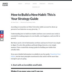 How to Build a New Habit: This is Your Strategy Guide