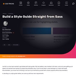 Build a Style Guide Straight from Sass