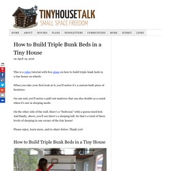 How to Build Triple Bunk Beds in a Tiny House