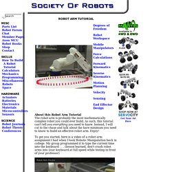 How to Build a Robot Tutorials - Society of Robots