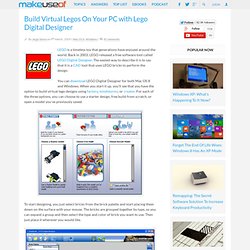 Build Virtual Lego Models On Your Computer With Lego Digital Des