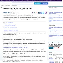 9-ways-to-build-wealth-in-2011: Personal Finance News from Yahoo! Finance