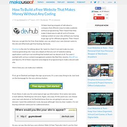 Build a Free Website That Makes Money Without Any Programming
