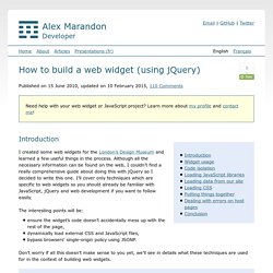 How to build a web widget (using jQuery) - Alex Marandon