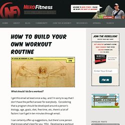 How to Build Your Own Workout Routine