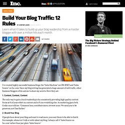 Build Your Blog Traffic: 12 Rules