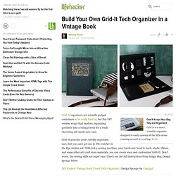 Build Your Own Grid-It Tech Organizer in a Vintage Book