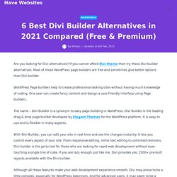 6 Best Divi Builder Alternatives Compared (2021 Edition)