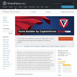 Form Builder by CaptainForm — WordPress Plugins