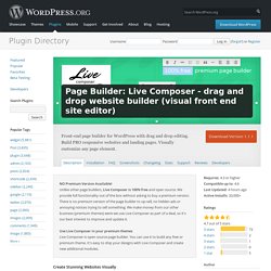 Page Builder: Live Composer - drag and drop website builder (visual front end site editor) — WordPress Plugins