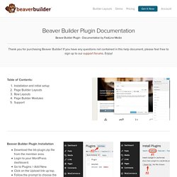 Page Builder Documentation