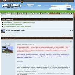 [WIP][MOD][MOB] Builders 0.53 (Beta 1.2_02) - Minecraft Forums