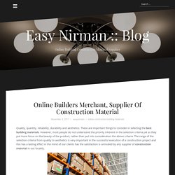 Online Builders Merchant, Supplier Of Construction Material