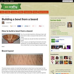 Building a bowl from a board