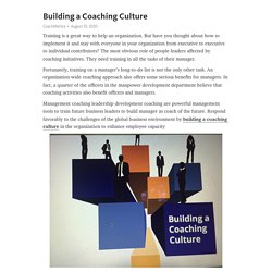 Building a Coaching Culture