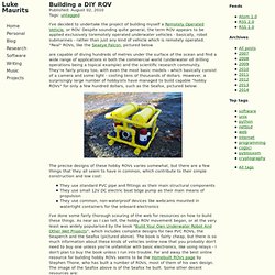 Luke Maurits » Blog Archive » Building a DIY ROV
