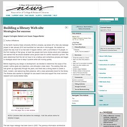 Building a library Web site