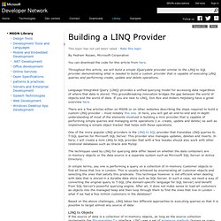 Building a LINQ Provider