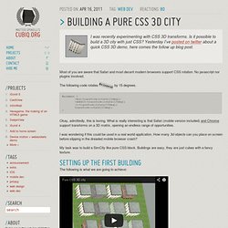Building a pure CSS 3D City